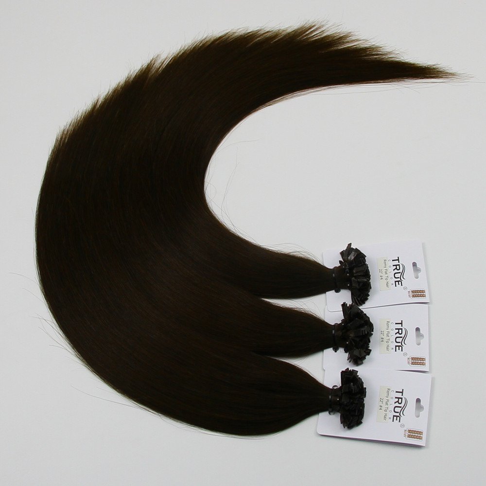 Remy Flat Tip Hair Extensions 4# - Image 2
