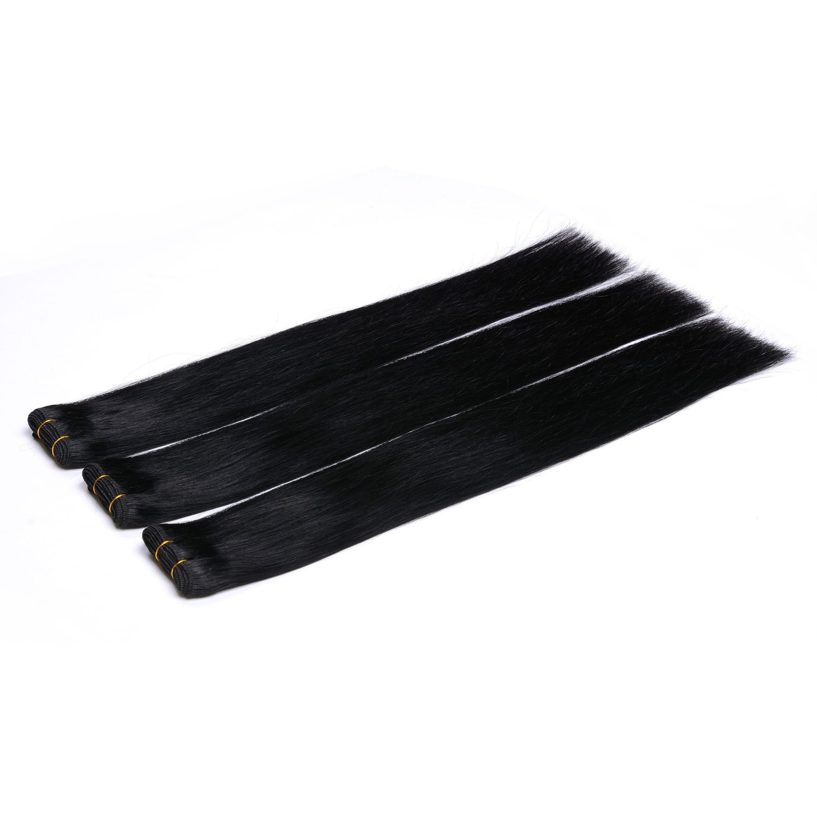 Premium Weft Human Hair Extensions color:1#