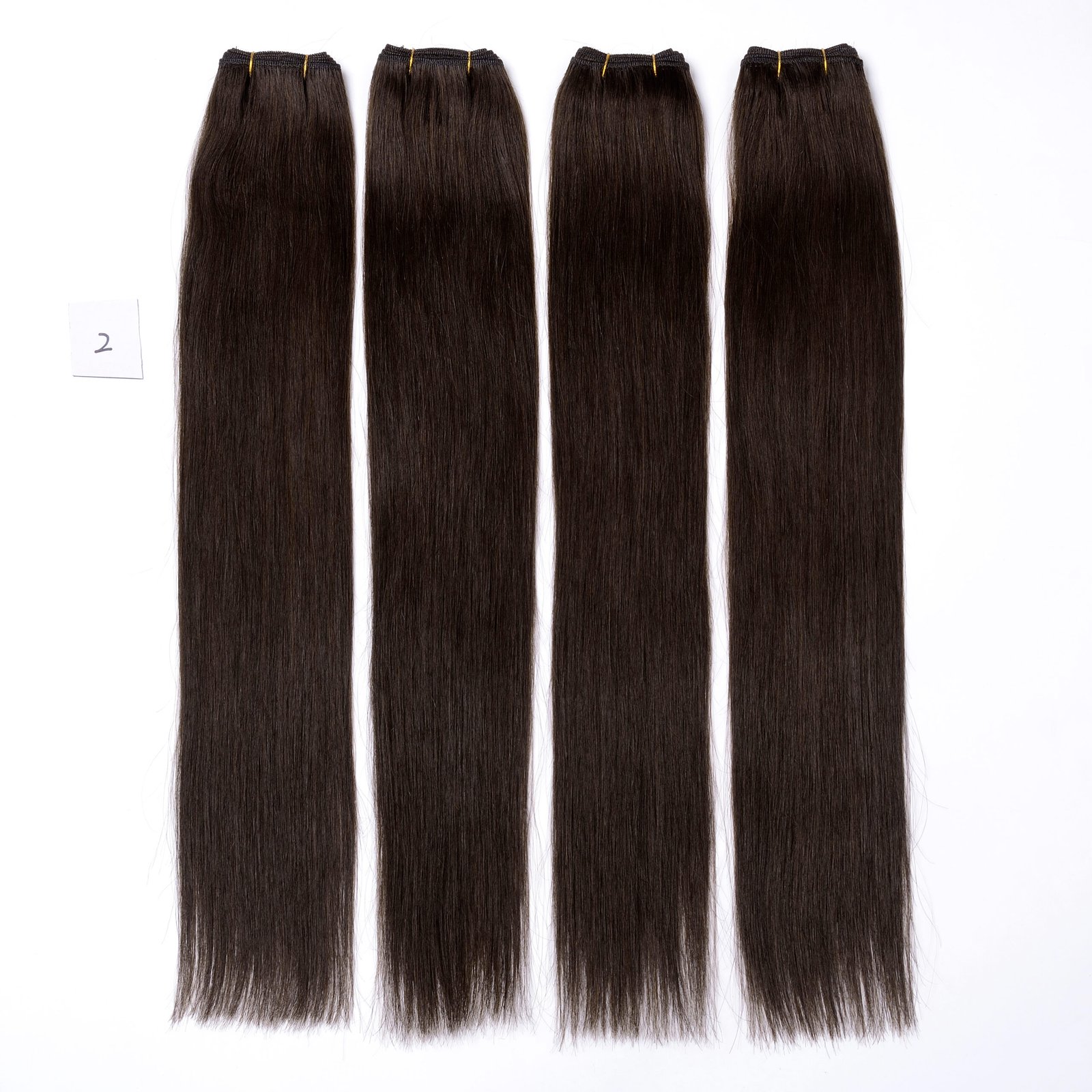 Natural Weft Hair Extensions color:2#